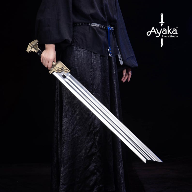 Espada enana de la Tierra Media hecha a mano, espada de fantasía decorativa, accesorio de cosplay, regalo épico para él o ella, regalo de Navidad. imagen 3