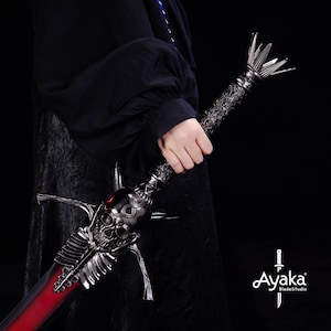 Dante's Rebellion Zweihänder Lebensgroße Replik, Devil May Cry, Geschenk für Gamer | Freund | Him, Cosplay Prop