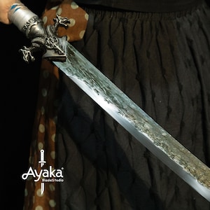 Ryūjin(龍神), Handcraft Sword, Original Design, Fantasy Sword, Boyfriend Gift, Cosplay Prop, Husband Gift, Gift for Him