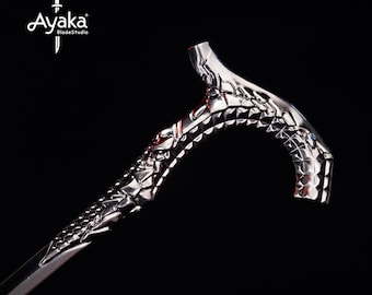 V's Cane From Devil May Cry 5, Life-Size Metal Replica, Game cosplay props, Nero, Dante, Vergil