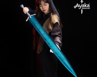 51" Holy Moonlight Sword Life-Size Metal Replica, Bloodborn Prop, Dark souls, Gift for Gamers | Boyfriend | Him, Cosplay Prop