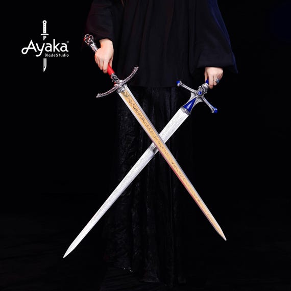 Rellana's Twin Blades Life Size Metal Replica, Elden Ring Swords, Cosplay Prop Weapon, Gift for Her | Gamer | Him, Dark Souls, Bloodborne