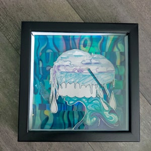 Memories & Headspace: Women’s Soulscape series 9 x 9 Framed Original Mixed Media