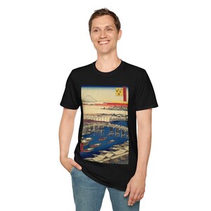 Edo Ukiyo-e Vintage Graphic Tee | Unisex Softstyle T-Shirt | 100% Cotton Japanese Art Shirt