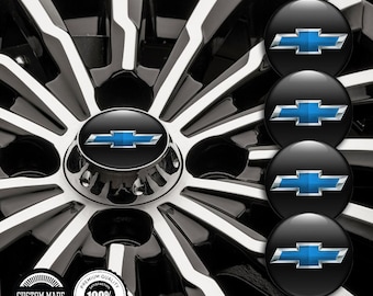 Chevrolet Logo Radnabenkappen Aufkleber: 3D Resin Aufkleber, wetterfest (4er Set)