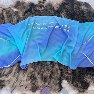 Rainbow Silk Tallit | hand-made, one-of-a-kind, jewish prayer shawl, custom tallits for women & girls, tallit for bat mitzvah