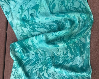 Tallit Hand Made Light aqua multi color - Jewish Prayer Shawl for Women- silk one of a kind