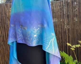 Handmade Spring  Silk Tallit, Light Blue : Custom Jewish Prayer Shawl