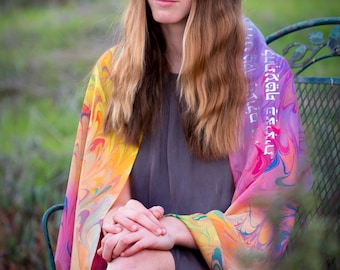 Rainbow Silk Tallit | hand-made, one-of-a-kind, jewish prayer shawl, custom tallits for women & girls, tallit for bat mitzvah