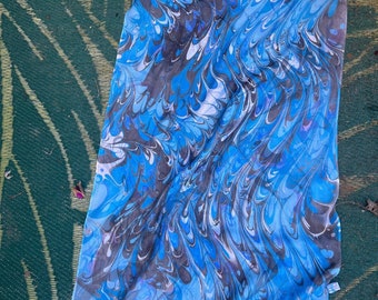 Custom Silk Tallit: Hand-Marbled Jewish Prayer Shawl