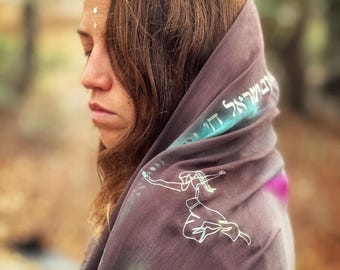 NOVA Tallit Organic Silk Modal | hand-made, one-of-a-kind Designer Special Addition , tallit for bat mitzvah