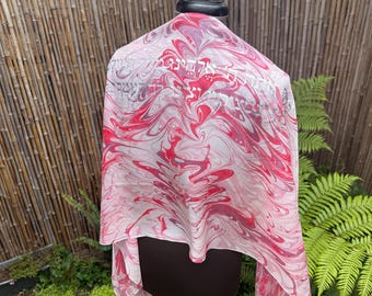 Handmade Silk Tallit Prayer Shawl: Light Pink Multi-Color, Bat Mitzvah
