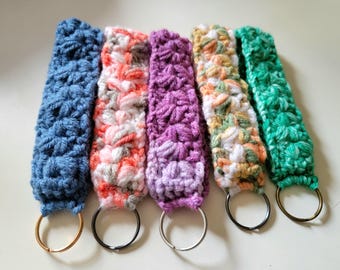 Handmade Crochet Keychain Wristlet