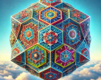 Heilige Geometrie, Digitale Kunst, Psychedelisches Mandala, digitaler Download