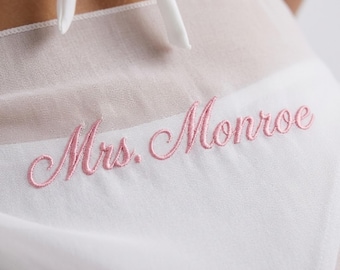 Personalized Bridal Sarong | Custom Name Beach Wrap Skirt | Honeymoon Outfit | M004M