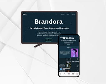 Modern Marketing Agency Website Template | Canva Editable Design for Creative Businesses