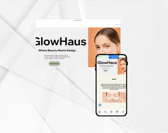 Modern Beauty Portfolio Template | Canva Website for Skincare & Cosmetic Brands