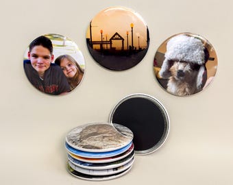2.25 inch Round Custom Photo Magnet, Meaningful Keepsake, Personalized Gift, Memorable Party Favor