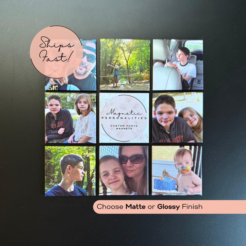 Custom Photo Magnets Personalized Refrigerator Magnets Photo Magnets from Your Photos Unique Photo Gifts with Fast Shipping