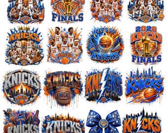 20 Knicks basketbal png, basketbalfanshirtontwerp, wedstrijddagshirt png, basketbalsublimatie, sportliefhebber png, digitale download