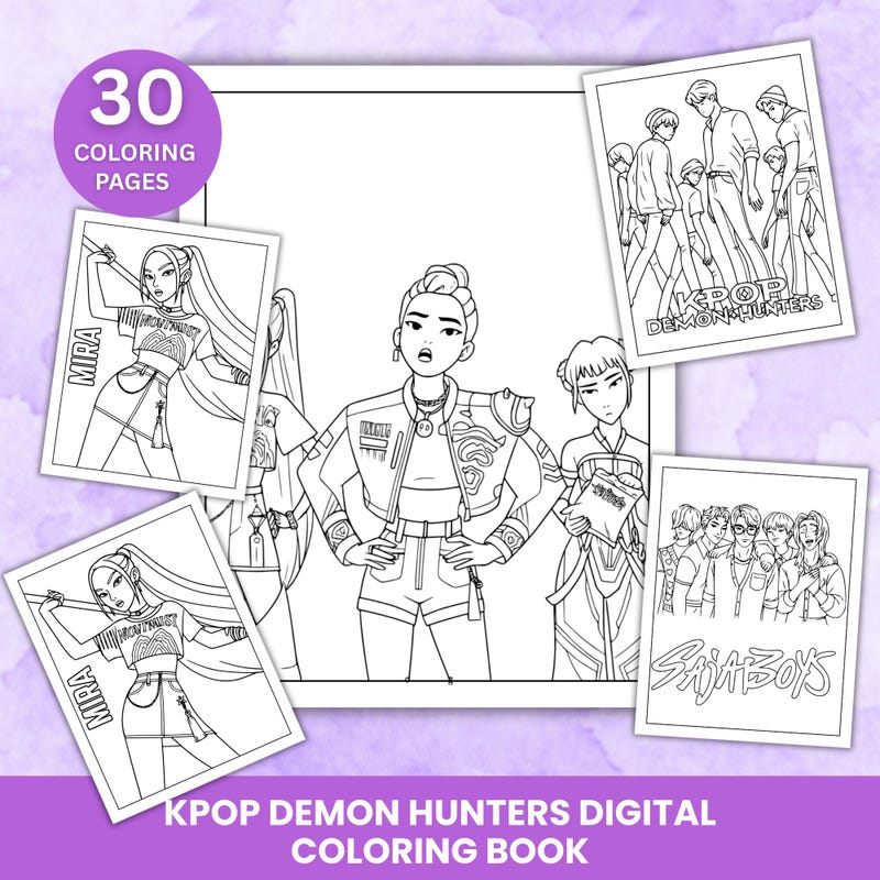 Kpop Demon Hunter Coloring Pages Huntrix Kpop Demon Hunter Coloring Pages Huntrix