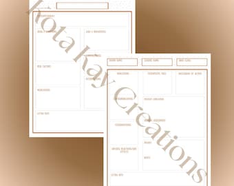 Nursing School Study Template Bundle: Pathophysiology & Pharmacology Notes (Digital Download)