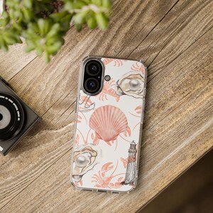 Seashell Art Phone Case Coastal Vibe Phone Cover Beach Phone Case Ocean Sea Vibes Coastal Cover for iPhone 16, 15, 14, 13