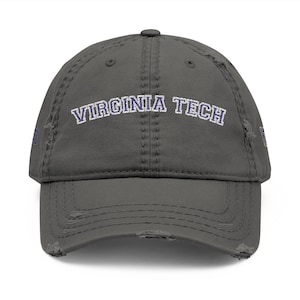 Bonnet Virginia Tech effet vieilli (broderie)