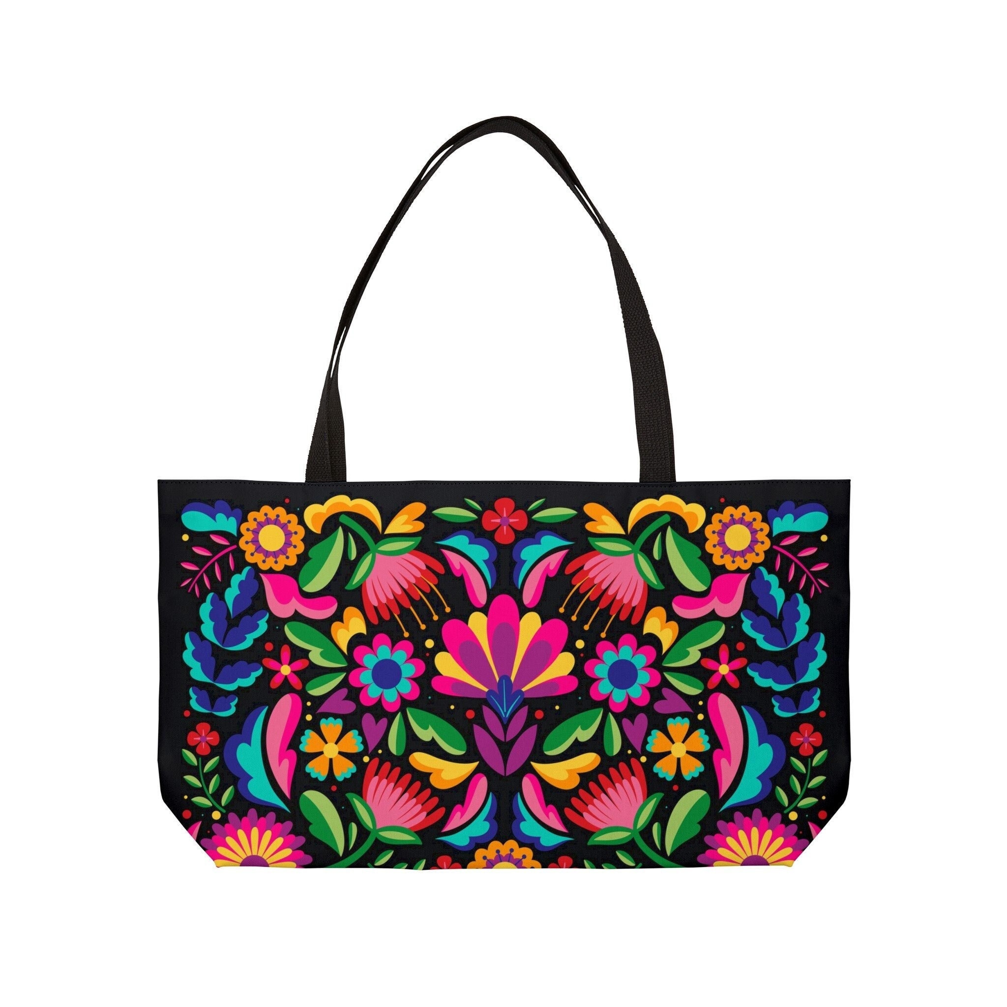 Large Colorful Weekender Tote Bag, Large Mexican Tote, Otomi Tote