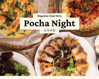 Korean Pocha Night with Friends: Korean Anju Recipes, Drinking Games, Kpop Playlist | Printable PDF