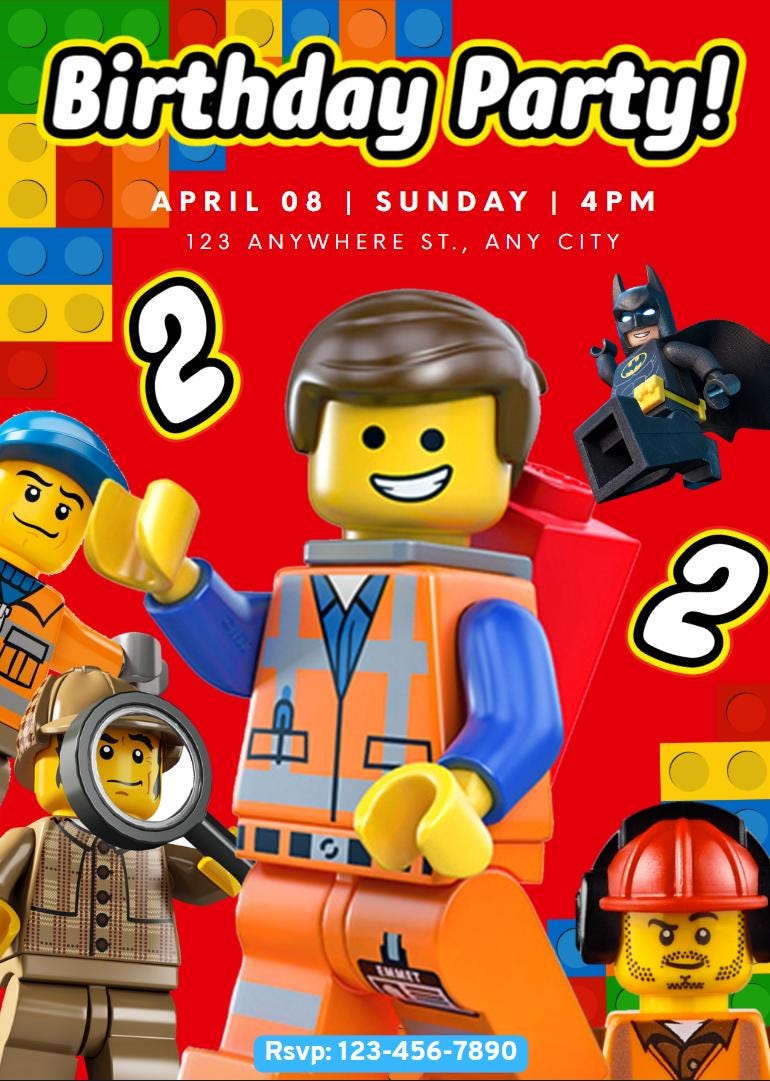 Lego Birthday Party invite!