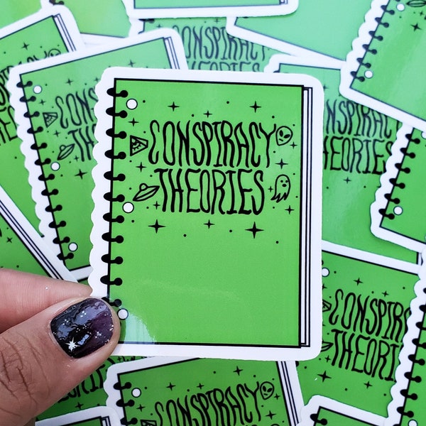 SALE! CONSPIRACY THEORIES Notebook sticker