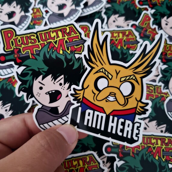 2pcs My Hero Academia X Adventure Time Mash Up Stickers Etsy