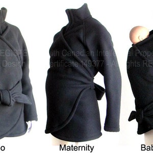 Baby Wearing Coat, No INSERT babywearing coat, Maternity, Maternity Jacket. Maternity Coat, Fleece, Babywearing Coat, Baby Wearing Jacket immagine 1