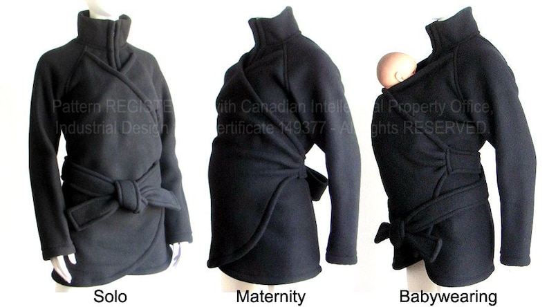 Baby Wearing Coat, No INSERT babywearing coat, Maternity, Maternity Jacket. Maternity Coat, Fleece, Babywearing Coat, Baby Wearing Jacket immagine 1