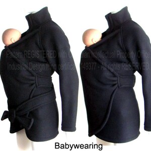Vegan Maternity, Babywearing Coat, Baby Wearing Coat, Maternity Clothes, Baby Clothes, Babywearing, Maternity Coat, Baby Wearing image 3