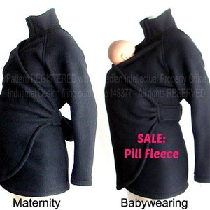 Baby Wearing Coat, No INSERT babywearing coat, Maternity, Maternity Jacket. Maternity Coat, Fleece, Babywearing Coat, Baby Wearing Jacket immagine 2