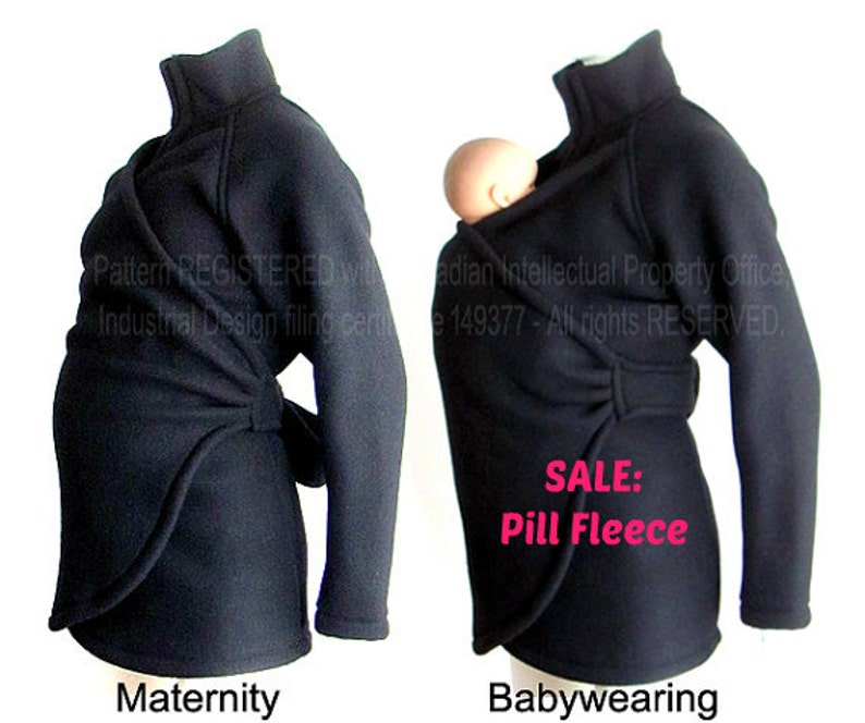 Baby Wearing Coat, No INSERT babywearing coat, Maternity, Maternity Jacket. Maternity Coat, Fleece, Babywearing Coat, Baby Wearing Jacket immagine 2