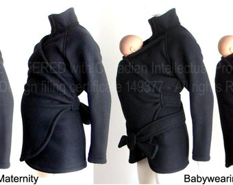 Vegan Maternity, Babywearing Coat, Baby Wearing Coat, Maternity Clothes, Baby Clothes, Babywearing, Maternity Coat, Baby Wearing