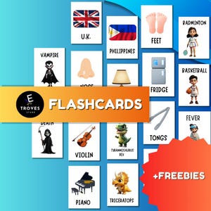 Flashcards de animais, Flashcards para impressão, Flashcards para pré-escola, Flashcards para crianças pequenas, Flashcards para bebês, Conjunto de cartões de animais, Flashcards em PDF, pacote