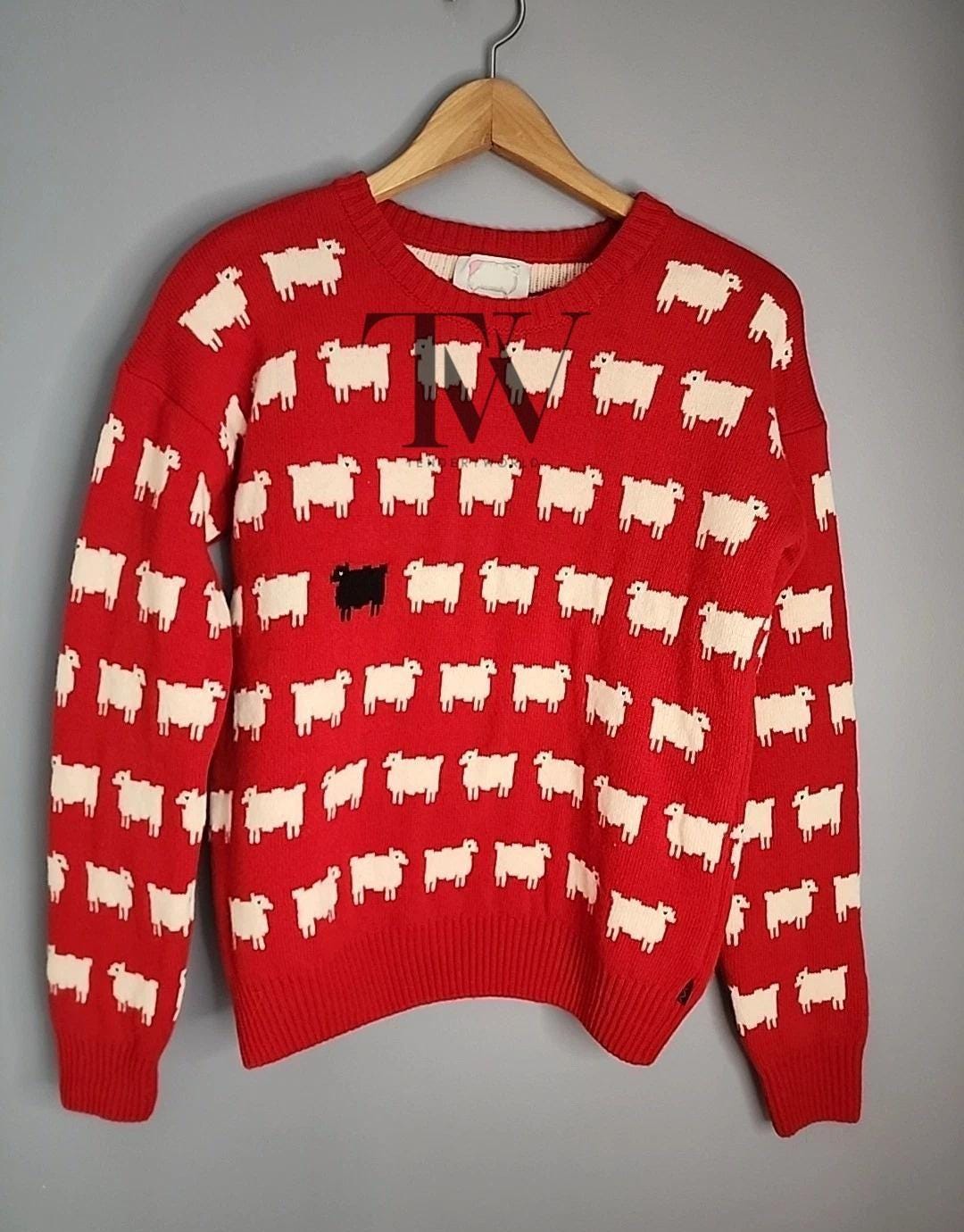 Princess Lady Diana Red Sheep Jumper Unisex Sweater for Christmas
