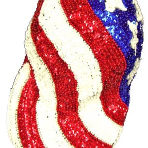 Sequined fashionable cap USA wavey unisex adult hat with adjustable strap