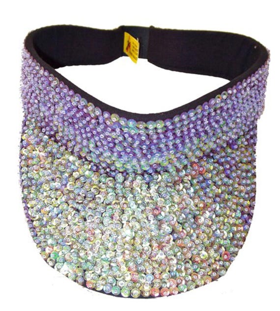 Sequin Sun Visor Opal Purple - image 1