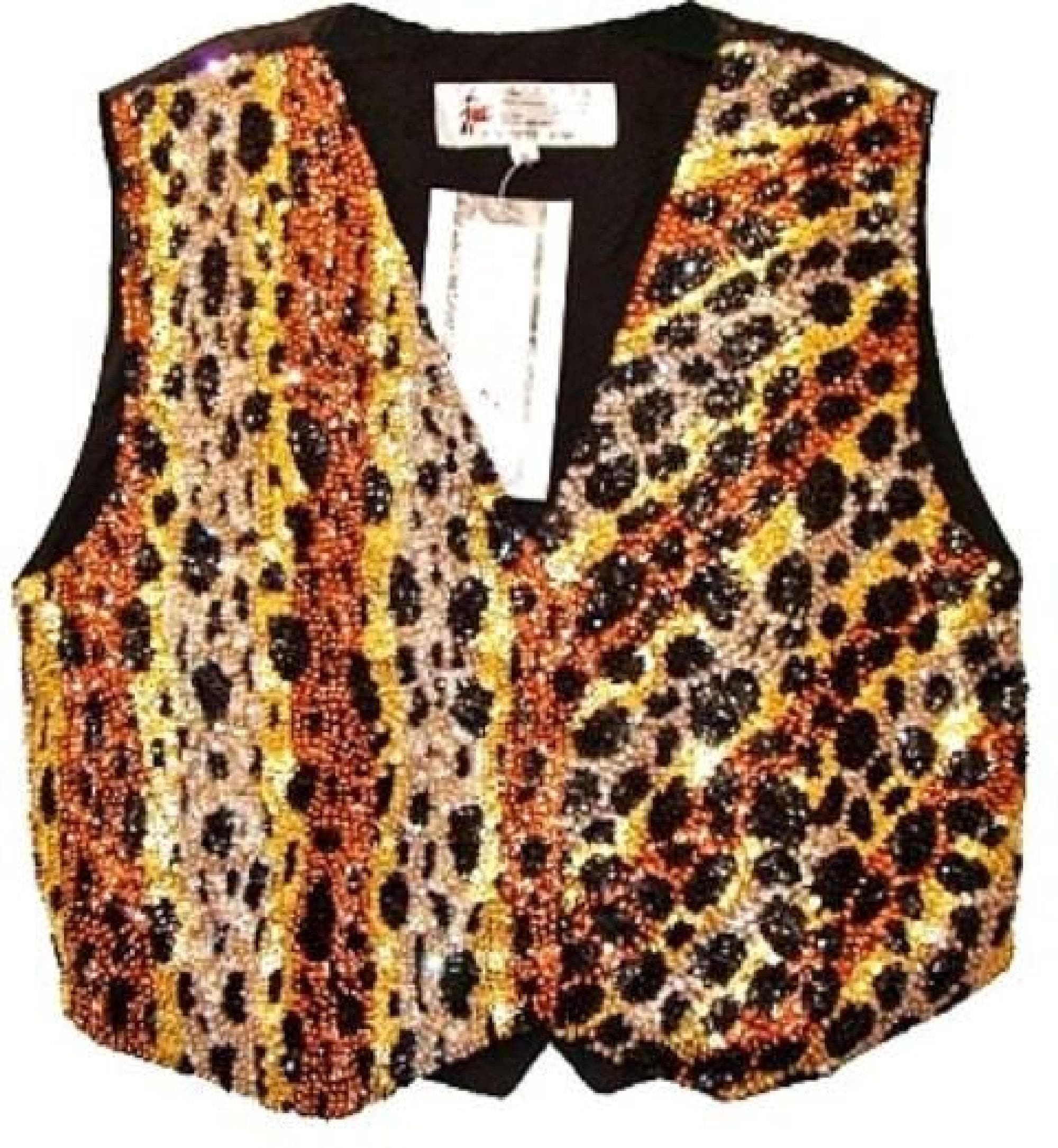 Leopard Rave Top Sequin Beaded Leopard Vest, Unisex Festival Rave Top, Sparkly Clubwear ...