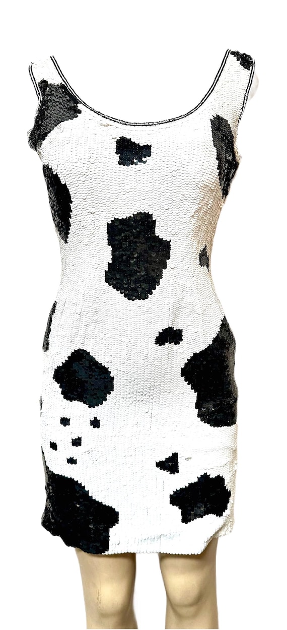 black and white holiday party dress Sequin Size 8, Elegant Outfit, Sparkly Evening Wear, Formal Event Attire material:Eyelet
