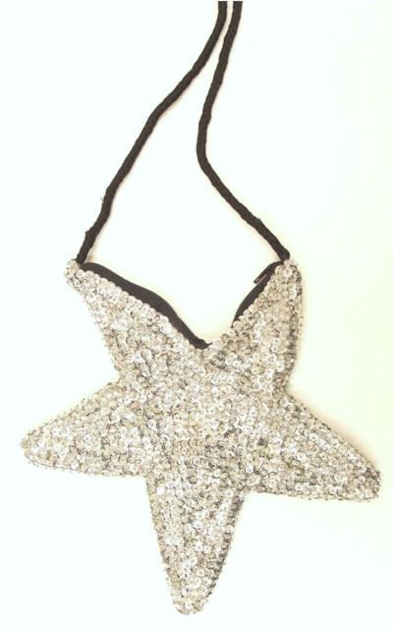Sequin Purse Star Shape Silver - image 2