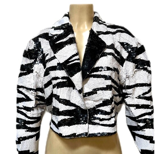 Sequin Bolero Jacket Zebra - image 2
