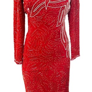Red Glitter Dress Long - Etsy