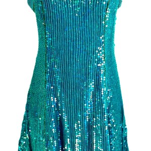 Sequin dress teal