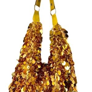 Sequin Handbag Gold